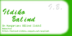 ildiko balind business card